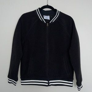 Champion Authentic Athletic Wear Teddy Fleece Bomber Womens Jacket Sz M*